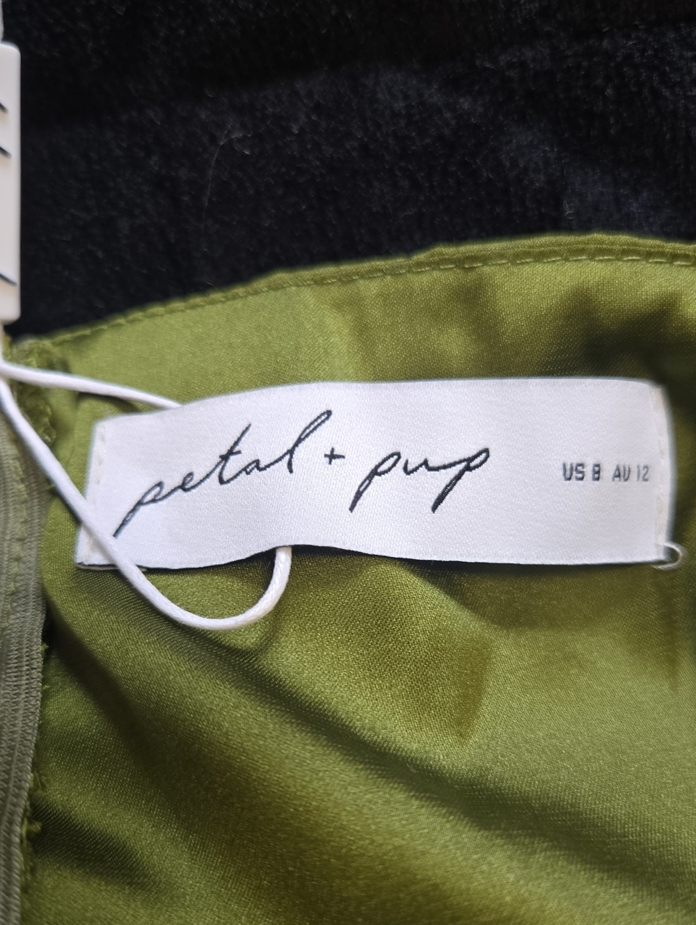 Petal & Pup Naira Pleated Maxi Dress Palm Green Size 8 NWT - Picture 9 of 13